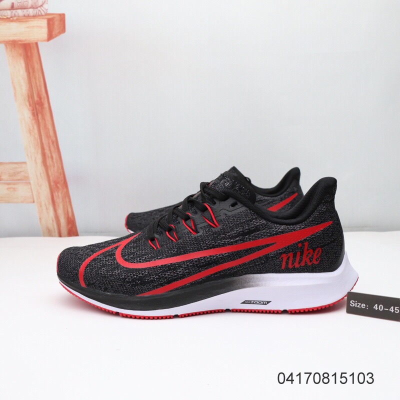 Nike Air Zoom Pegasus Black Red Shoes